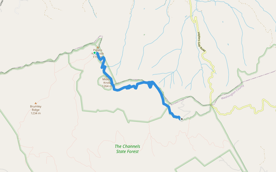 Raven Ridge walking route map in Abingdon