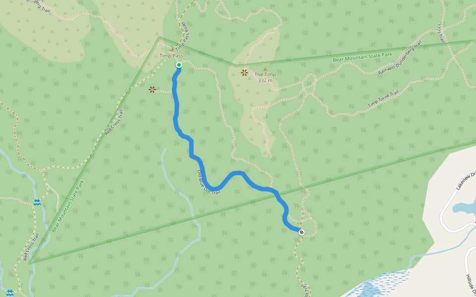 Old Blue Dot Trail walking route map in Tomkins Cove