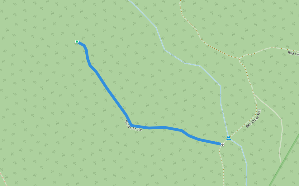 Horn's Route walking route map in Tomkins Cove