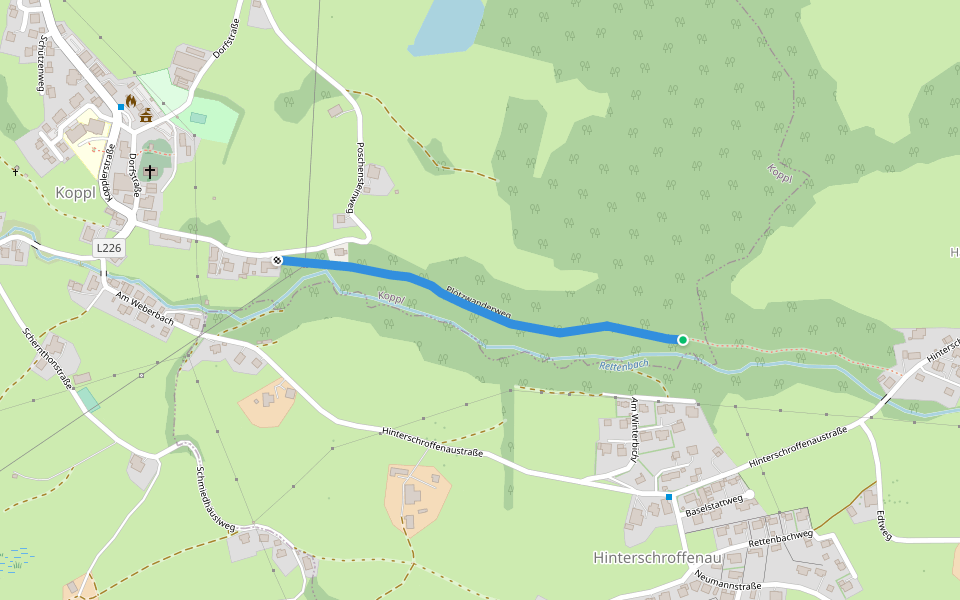 Plötzwanderweg walking route map in Hinterschroffenau