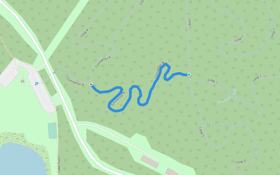 Connector B walking route map in Morrisville