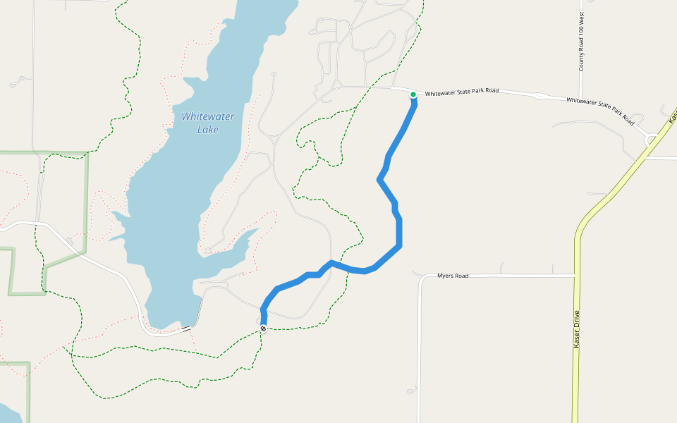 Trail 1 walking route map in Liberty