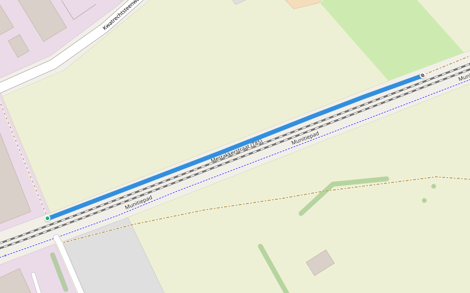 Mestakkerstraat (T85) walking route map in Wetteren
