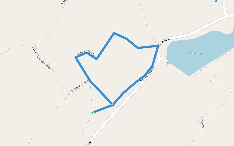 Trail #4- Tree ID walking route map in Brownstown