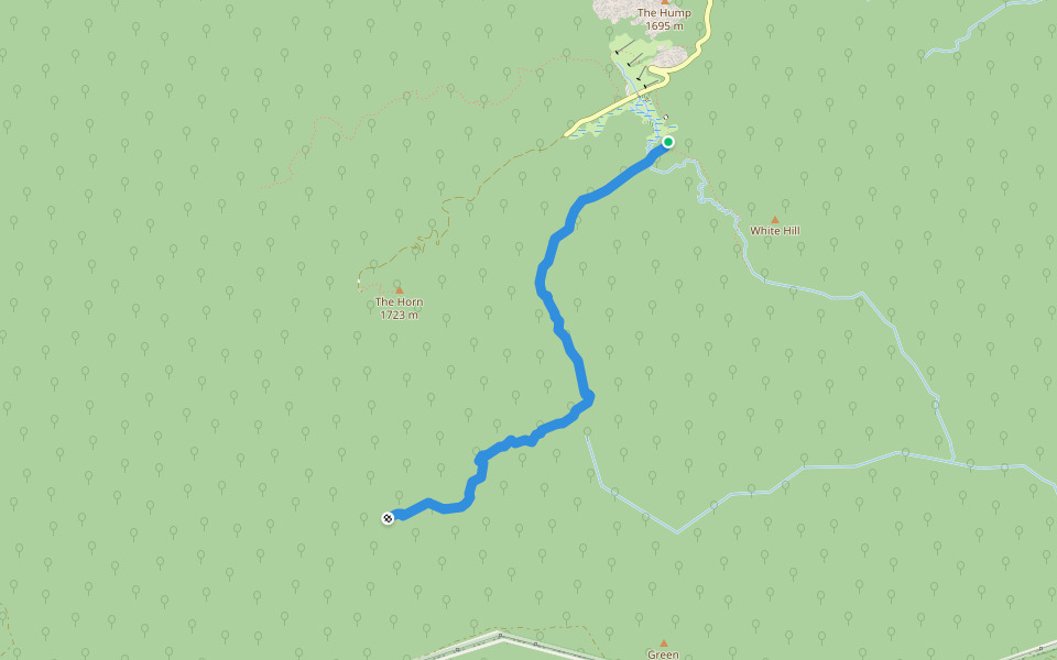 Back Wall Track walking route map in Mount Buffalo