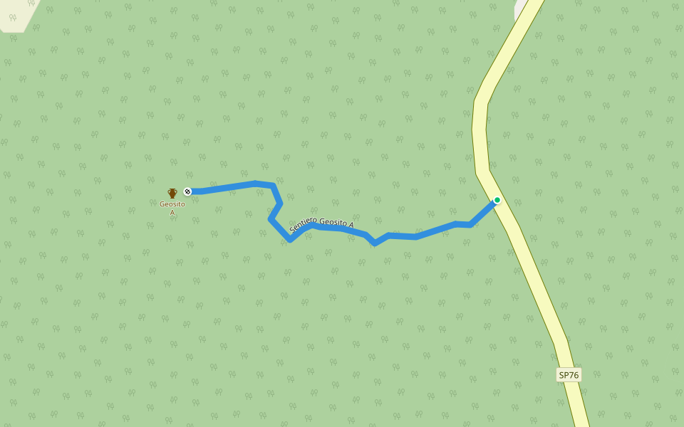 Sentiero Geosito A walking route map in Nardodipace