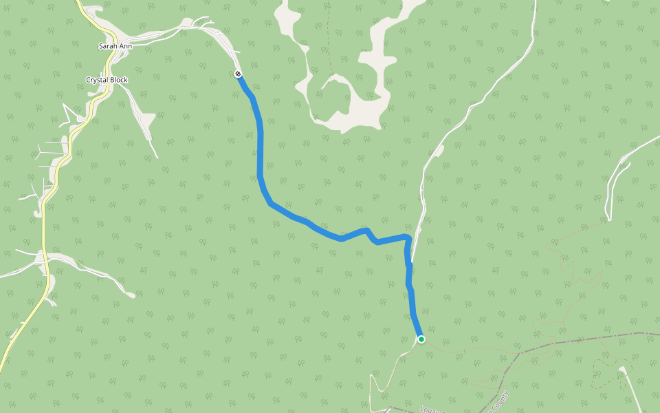 Rockhouse Trail 45 walking route map in Lyburn