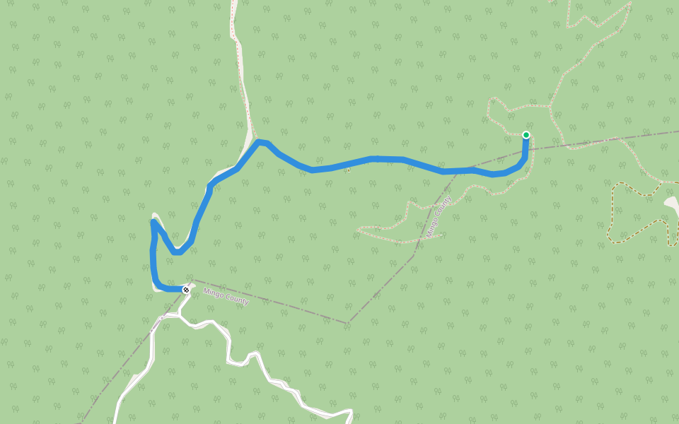 Rockhouse Trail 25 walking route map in Lyburn