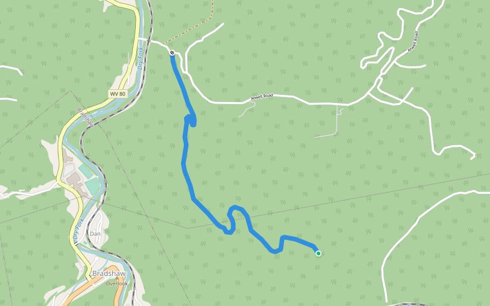 Trail walking route map in Raysal
