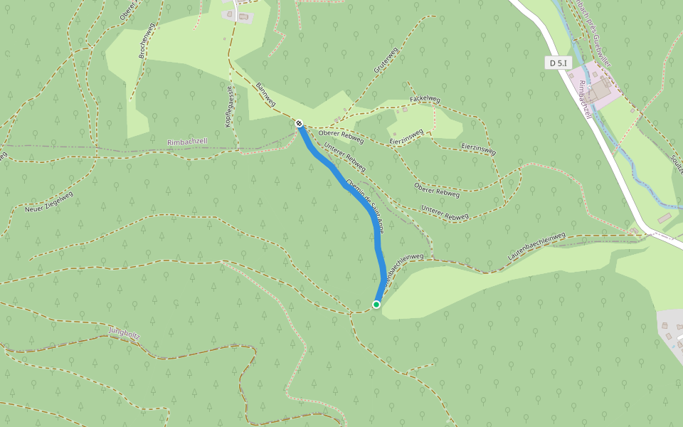 Chemin de Saint-Anne walking route map in Jungholtz