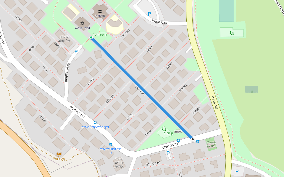 שבות סיני walking route map in Beit El