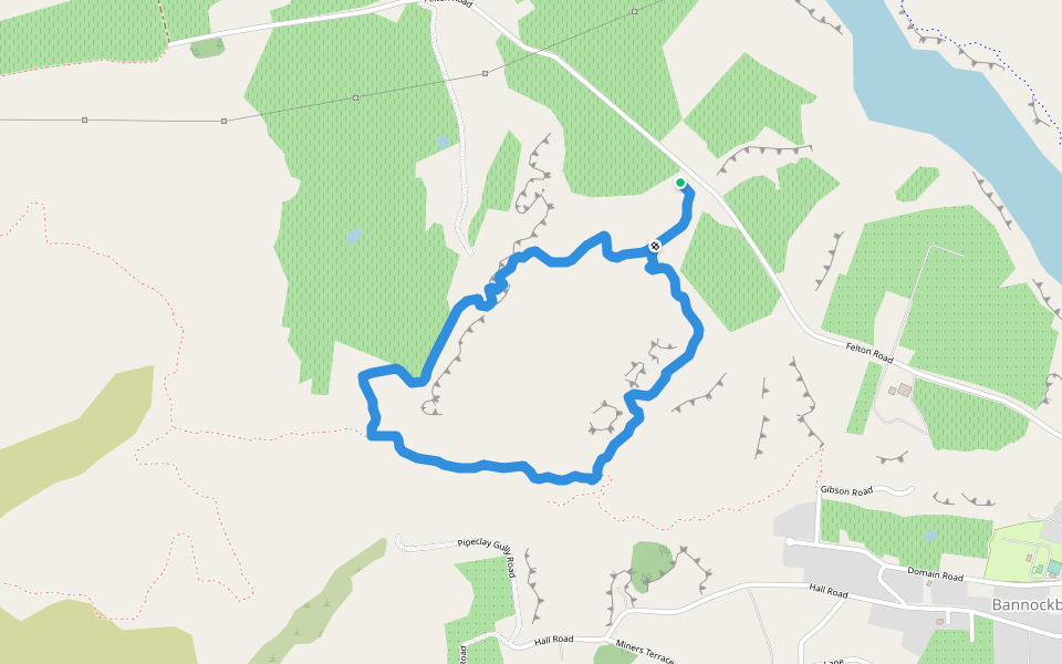 Bannockburn Loop Track walking route map in Bannockburn