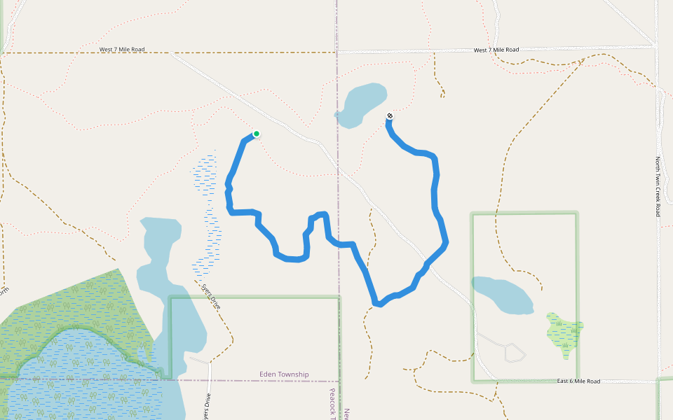 PineValley4-6 walking route map in Luther