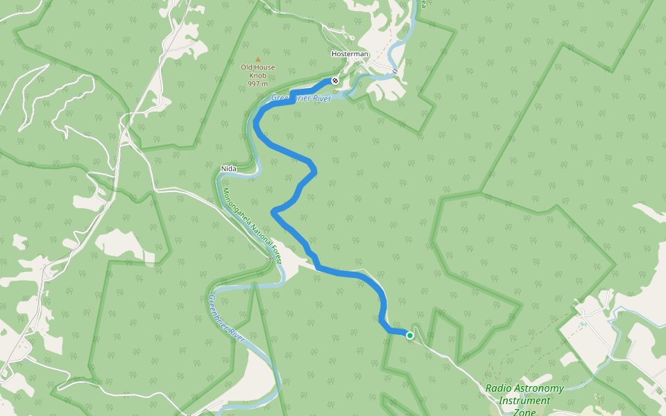 Hosterman Trail walking route map in Cass