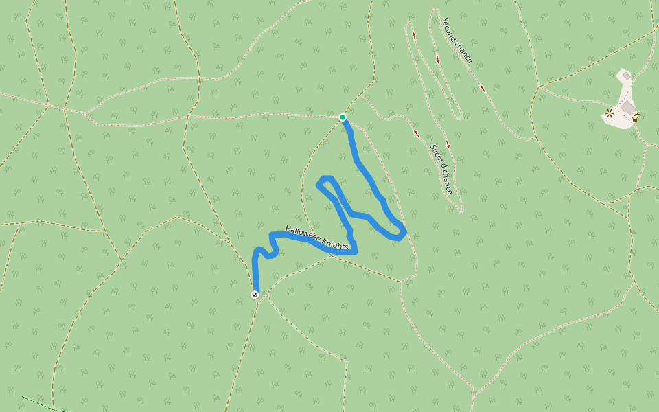 Halloween Knights walking route map in Falun