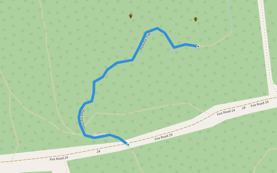 Pork Pie Trail walking route map in Weeting