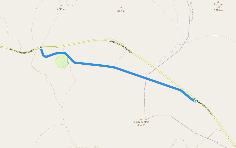 Old US Highway 14A walking route map in Dayton