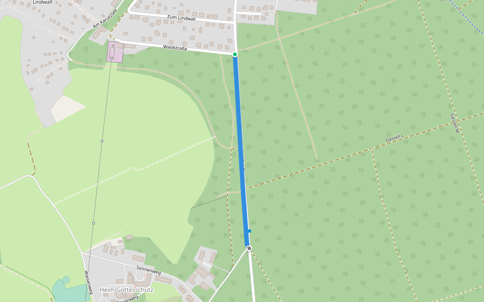 Hohenbinder Straße walking route map in Erkner