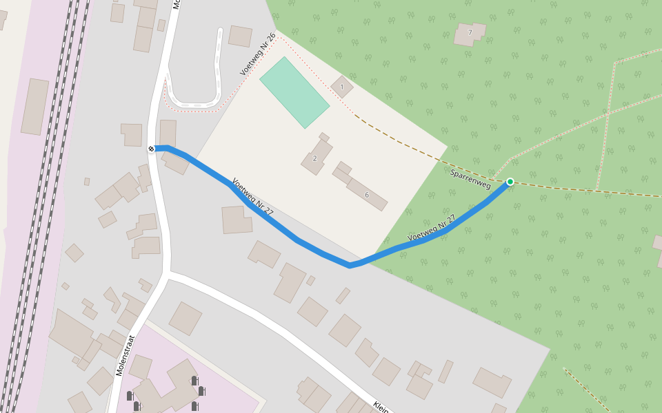 Voetweg Nr 27 walking route map in Oud-Heverlee