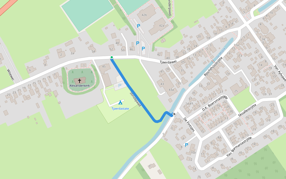 Stinzepaad walking route map in Rinsumageest