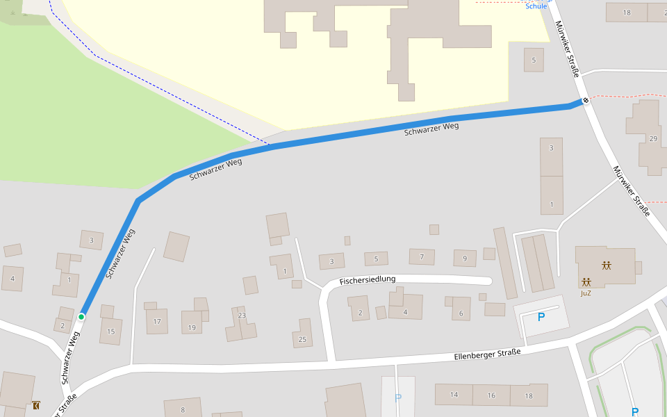 Schwarzer Weg walking route map in Kappeln