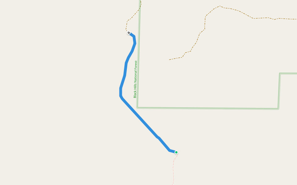 Bear Lodge Truck Trail walking route map in Aladdin