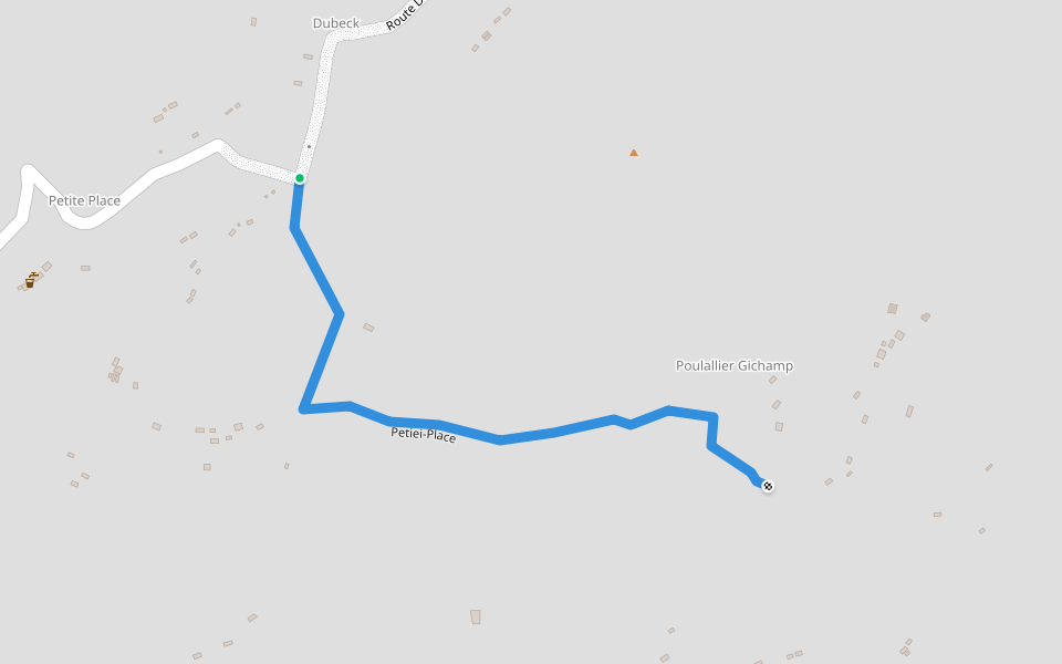 Petiei-Place walking route map in Saint-Marc