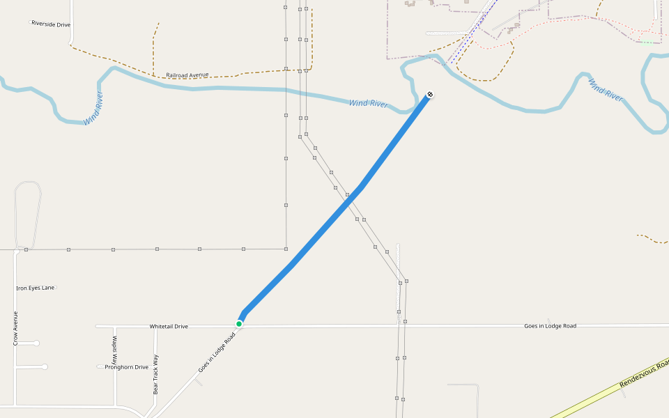 Wyoming Heritage Trail walking route map in Riverton