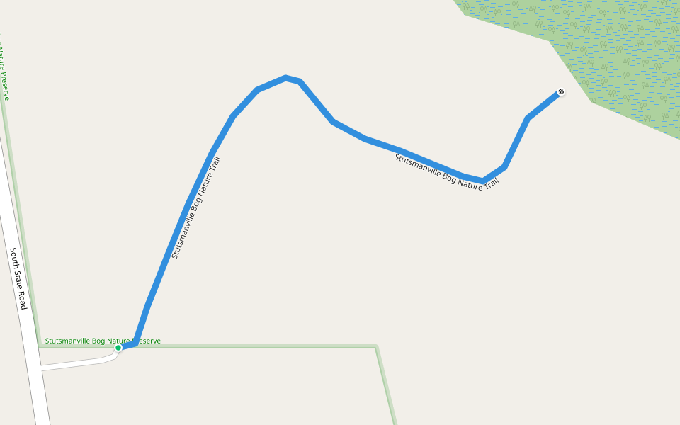 Stutsmanville Bog Nature Trail walking route map in Harbor Springs