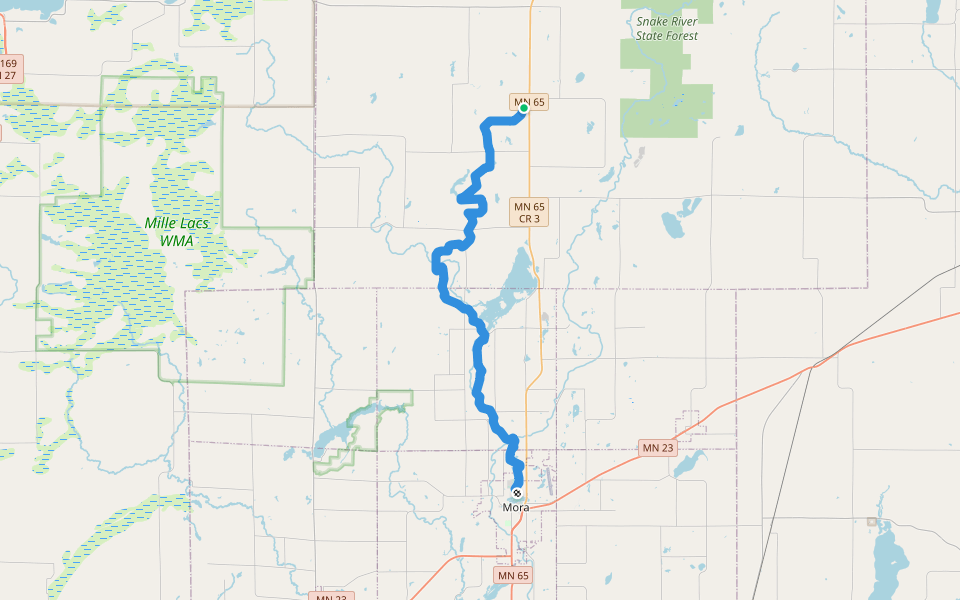 Mora Vasaloppet 35 Km Race Trail walking route map in Mora