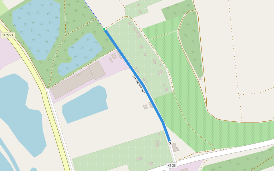 Schwenninger walking route map in Marktbreit