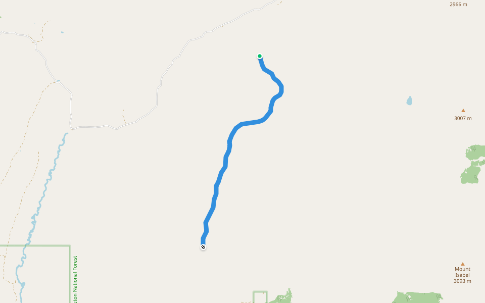 Buckskin Knoll Trail walking route map in Smoot