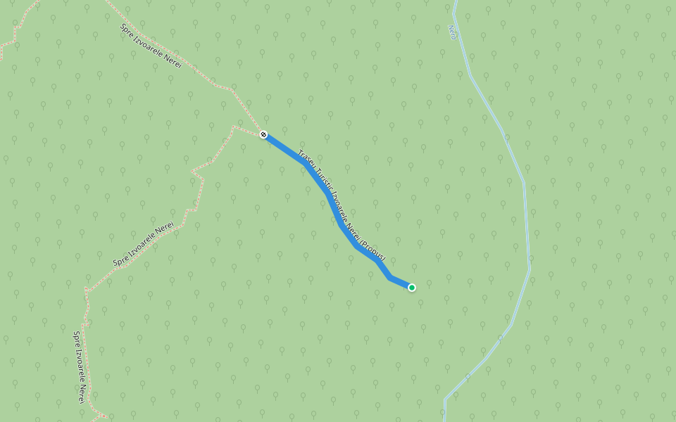 Traseu Turistic Izvoarele Nerei (Propus) walking route map in Văliug