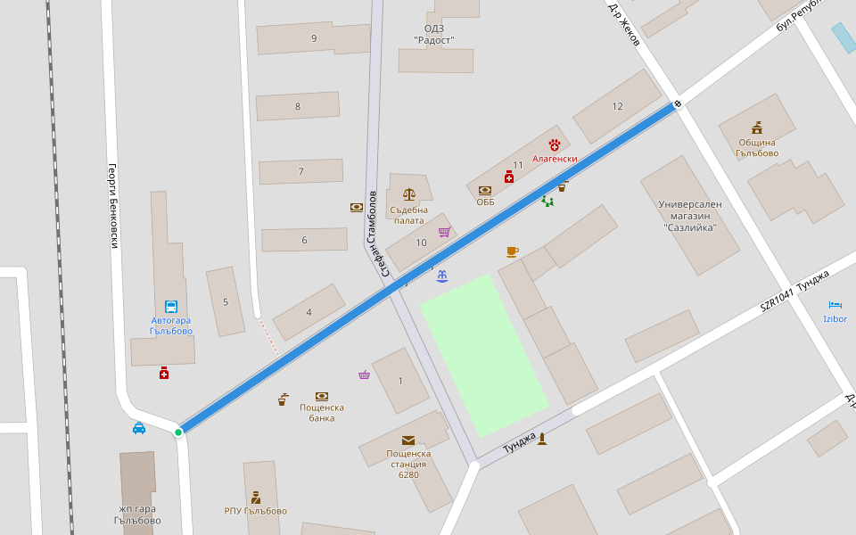 бул.Република walking route map in Galabovo