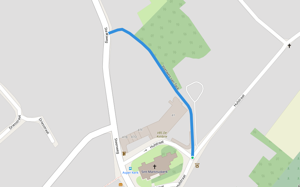 Voetweg van Tack walking route map in Gavere