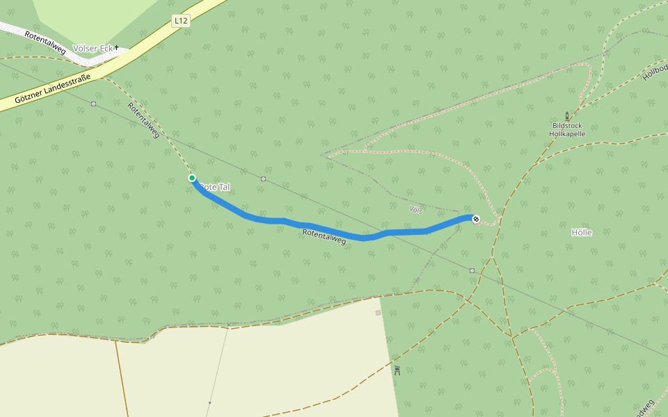Rotentalweg walking route map in Völs