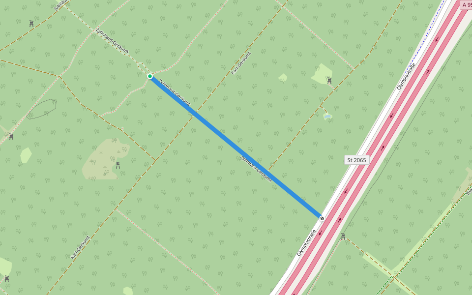 Zyllnhard-Geräumt walking route map in Forstenrieder Park