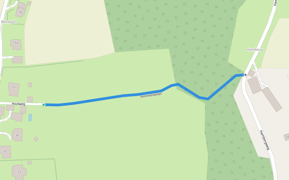 Himmelsleiter walking route map in Maierhofen