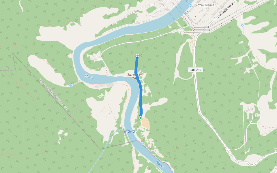 На поляну walking route map in Krasnoyarsk