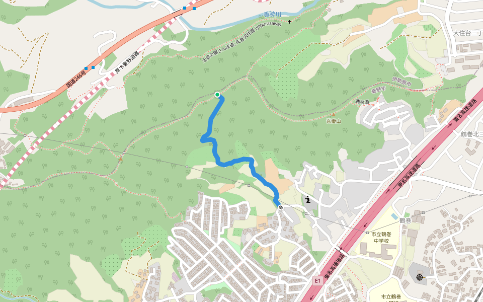 野仏と温泉のみち walking route map in Isehara