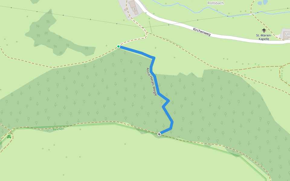 Anna-Harals-Wegle walking route map in Aitern