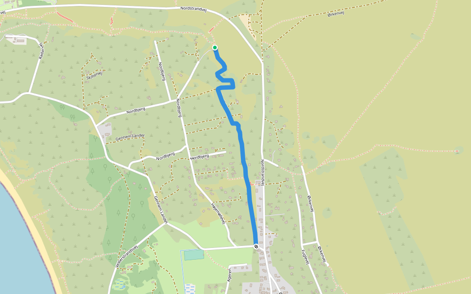 Kærlighedsstien walking route map in Anholt
