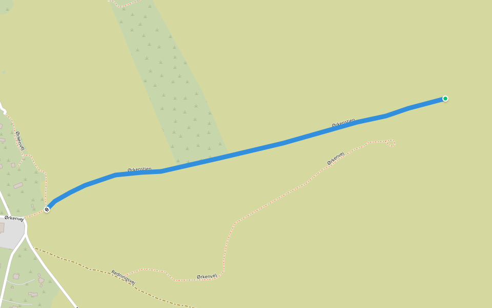 Ørkenstien walking route map in Anholt