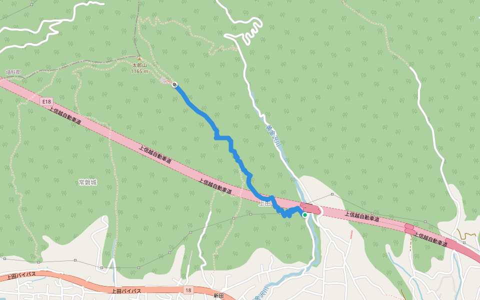 太郎山表参道 walking route map in Ueda
