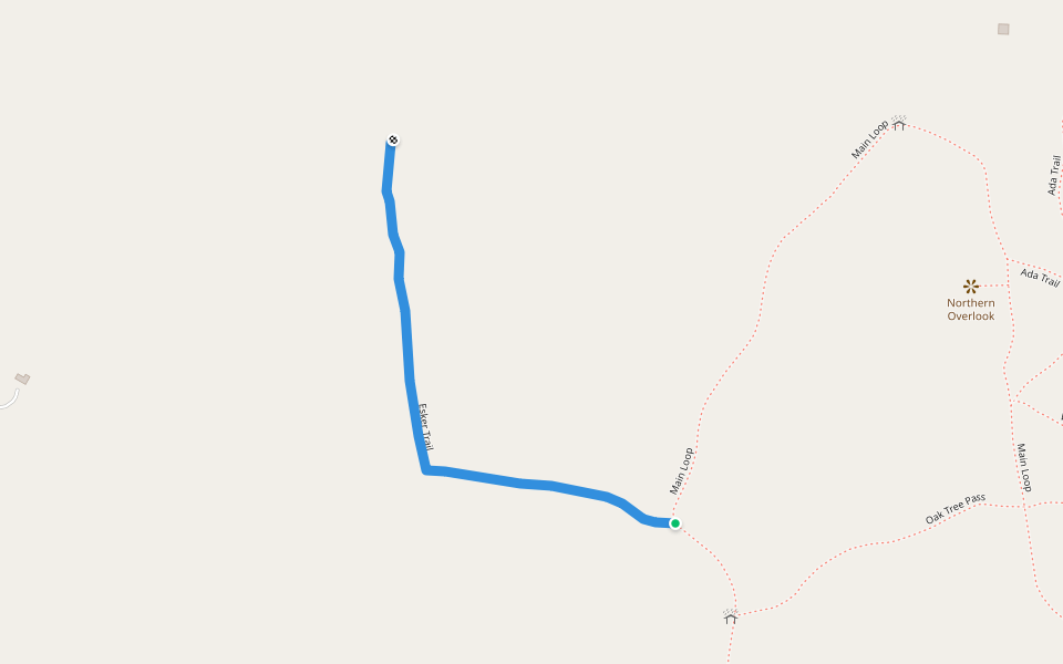 Esker Trail walking route map in Seneca Falls