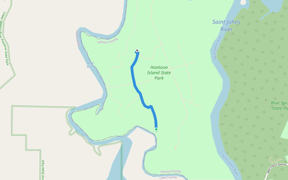 Rabbit Run Road walking route map in Orange City