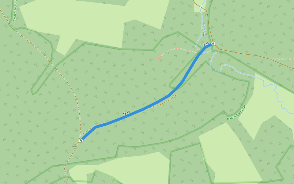 TK11 walking route map in Benneckenstein (Harz)