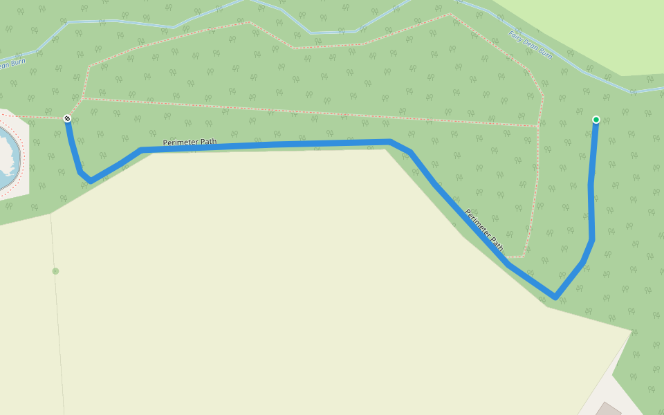 Perimeter Path walking route map in Eddleston