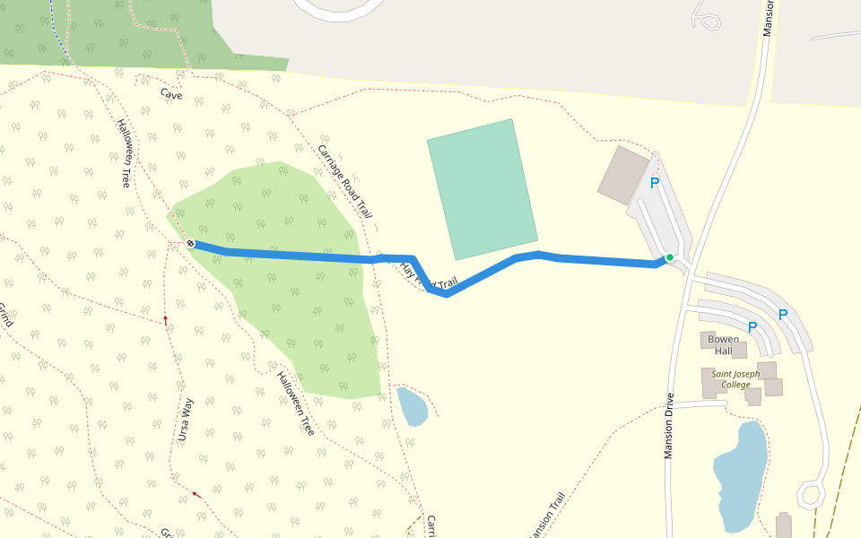 Hay Field Trail walking route map in Bennington