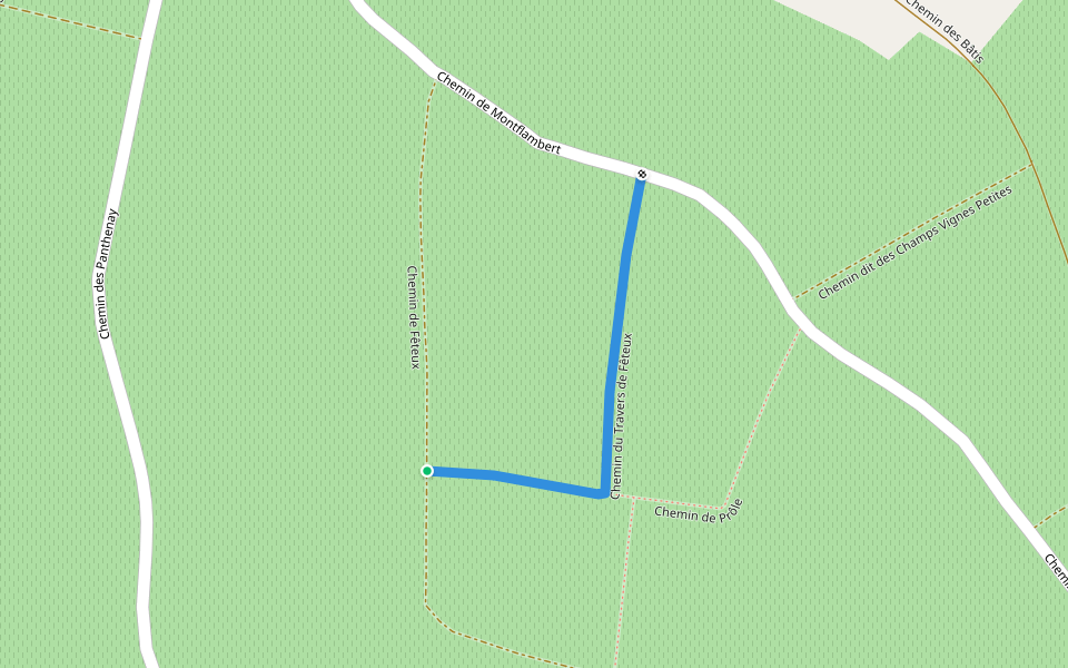 Chemin du Travers de Fêteux walking route map in Avenay-Val-d'Or